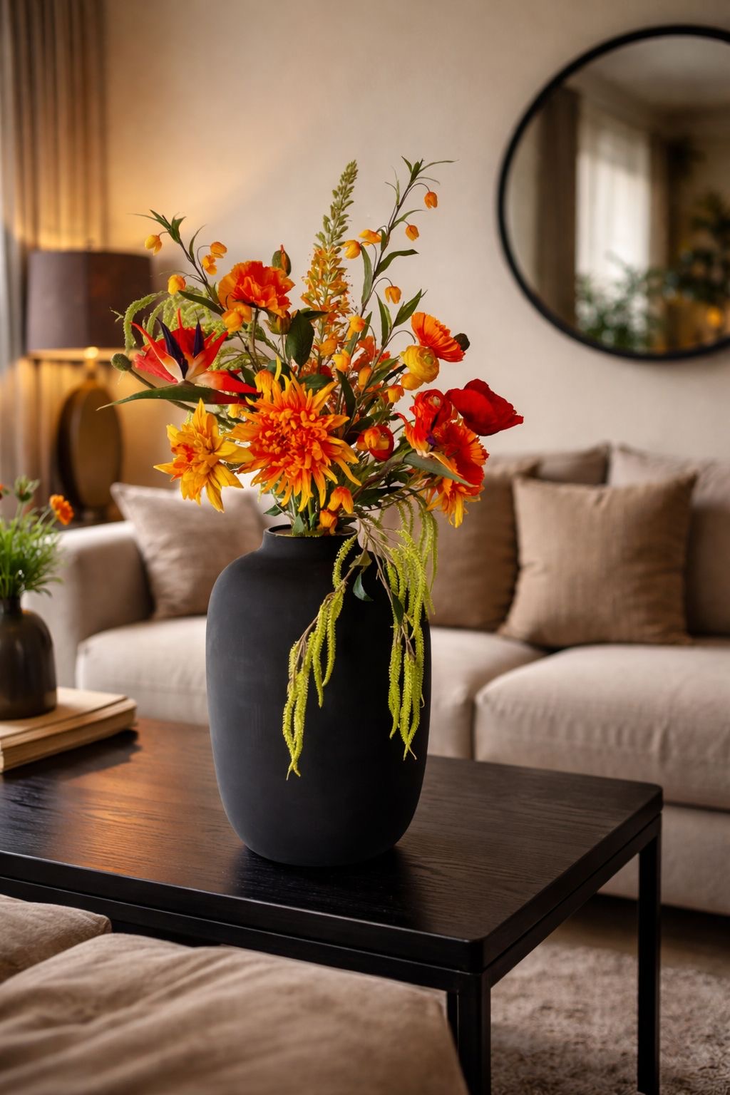 Shanghai - Luxe kunstboeket met zijden bloemen