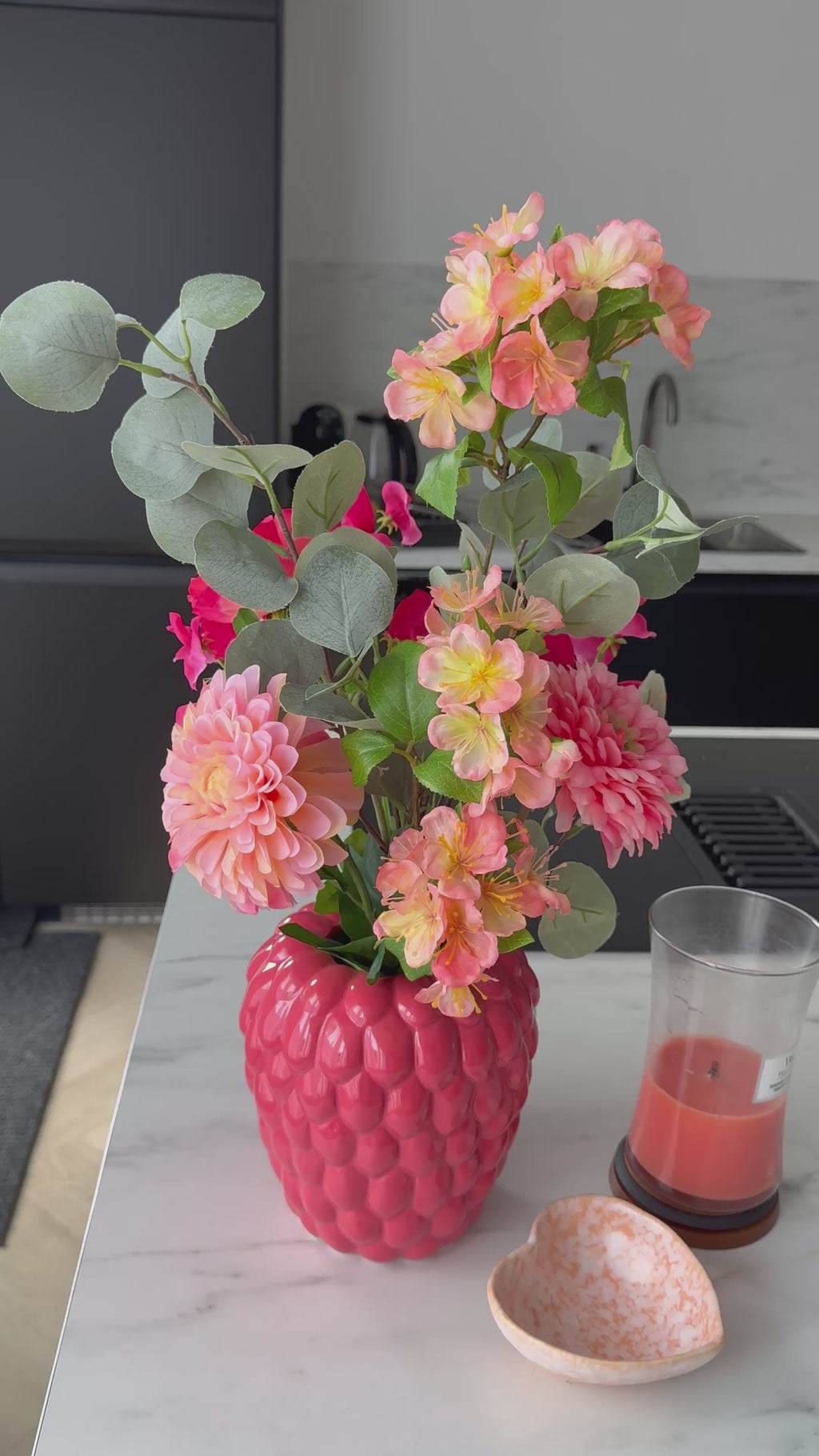 Pink dream met bubbel vaas